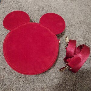 Stoney Clover Lane Disney Holiday: red velvet Mickey crossbody bag with strap